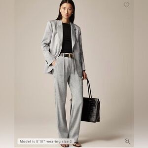J. Crew Portia Pants in herringbone linen blend